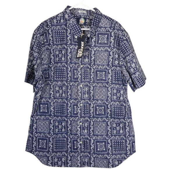 NWT‎ Reyn Spooner Men 2XL Cedarwood Shirt Button Front Banaras Tailored Fit